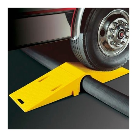 Justrite Modular Hose Bridge, 5.63 in H, 31 in L, 15.63 in W, 1 Channel, Polyurethane, Yellow UHB4045